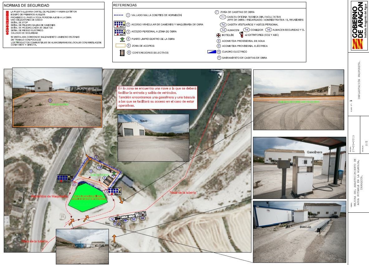 plano de implantación en obra